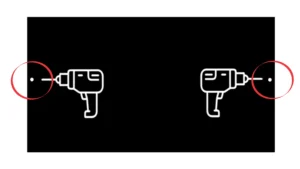 Si deseo los dos orificios de 1/4"